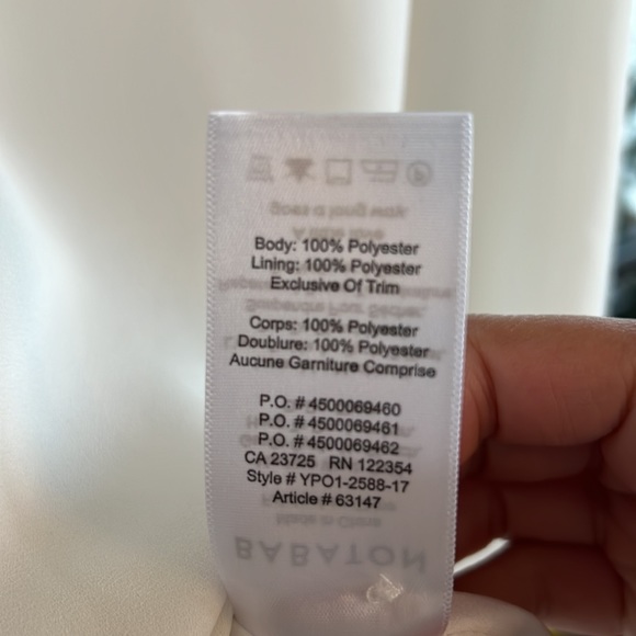 White sleeveless top with mesh detailing, xs Babaton - Picture 6 of 6